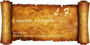Lepedat Filemon névjegykártya